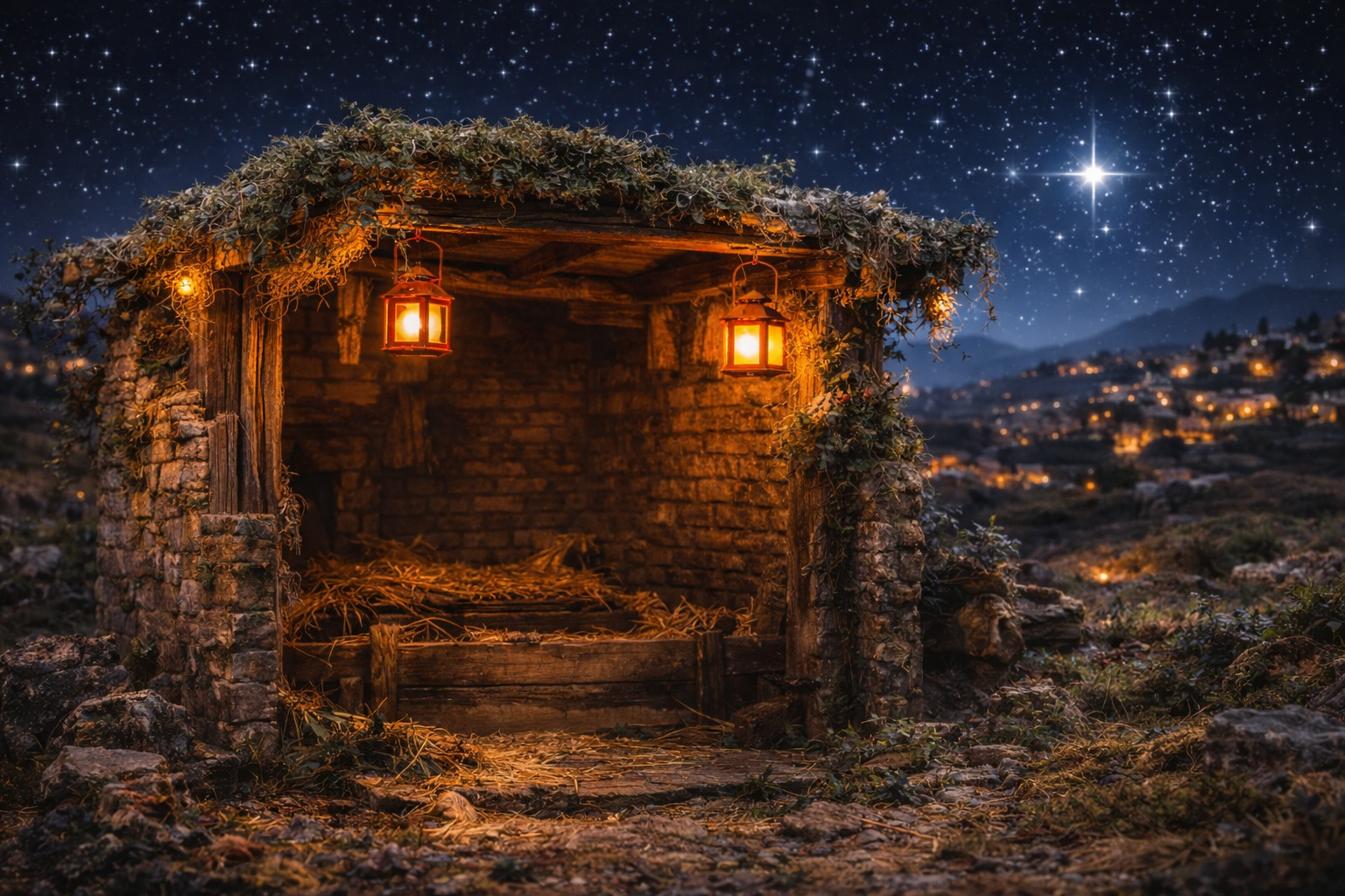 Capanne e stalle per presepe